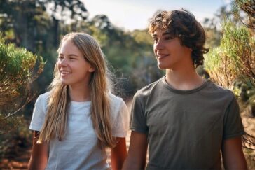 18-year-olds walking in Australian bush