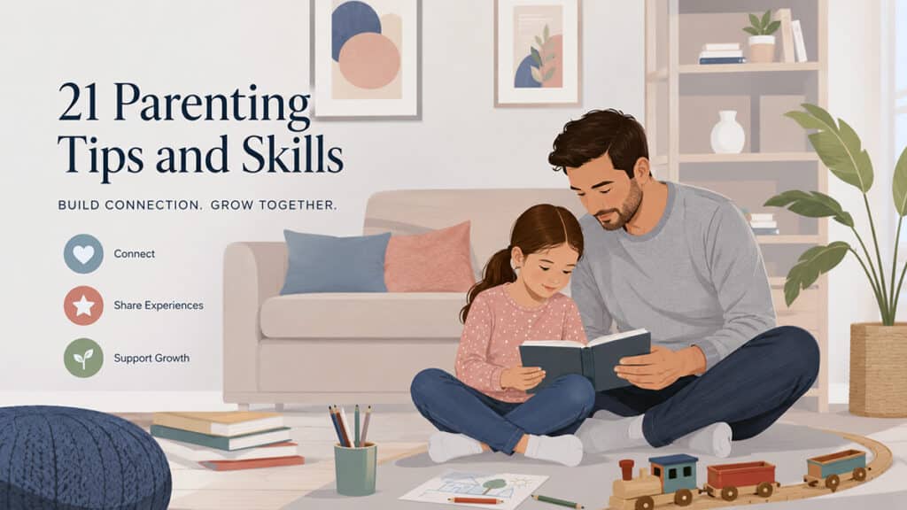Father and daughter reading together and building a close parent-child connection