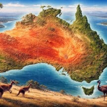 Australian continent and wildlife