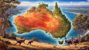 Australian continent and wildlife