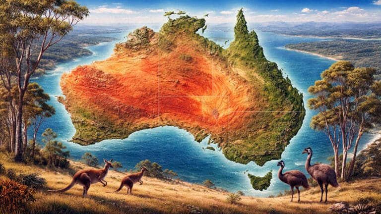 Australian continent and wildlife