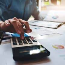Man calculating