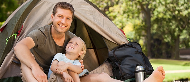 Camping with Dad.