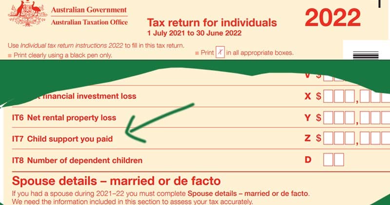Income tax return form for Australia in 2022