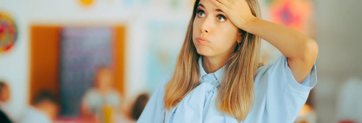 Mother or teacher in classroom