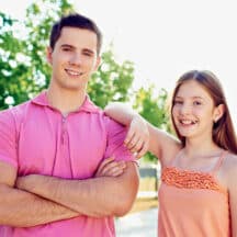 Teen brother with sister