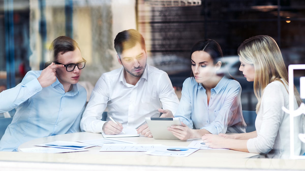 Young professionals problem solving